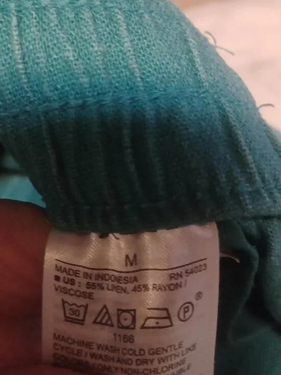 Old Navy Women's Pull-Over Linen Blend Shorts M Teal - Picture 7 of 7